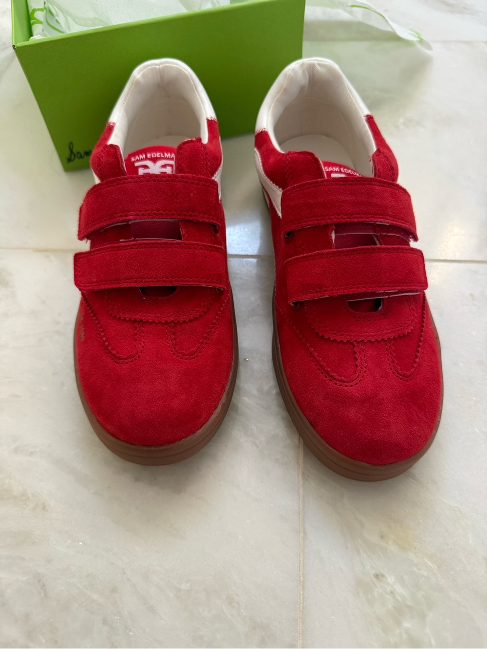 Sam Edelman Talia Red Suede Sneaker